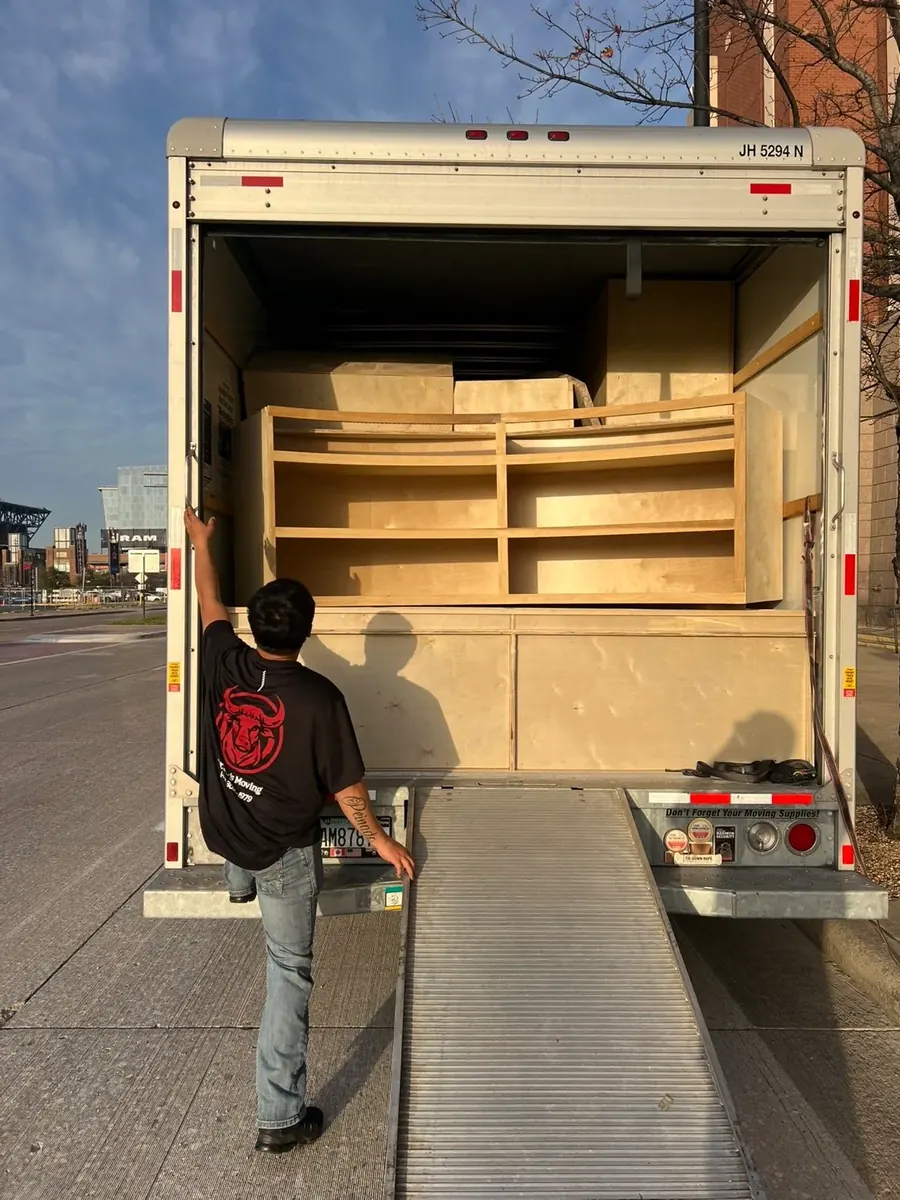 Jacey's Moving team handling furniture relocation